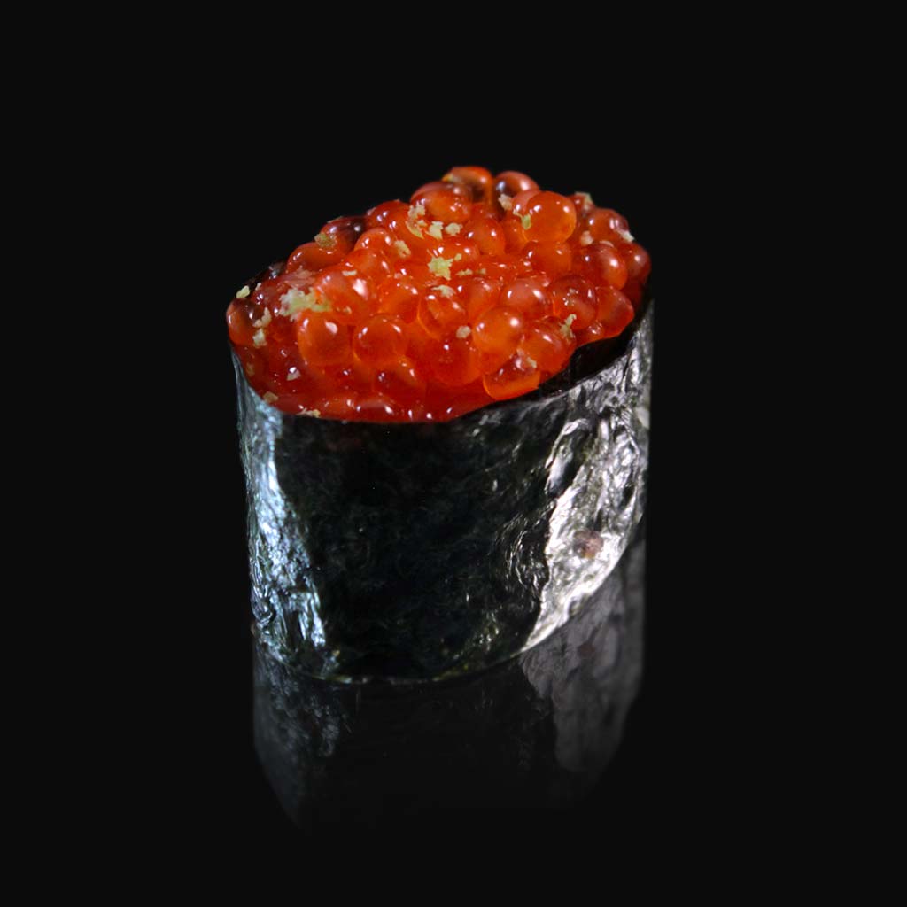 Nigiris oeuf de saumon et citon galet du restaurant japonais sushi d'art ile de la réunion 974