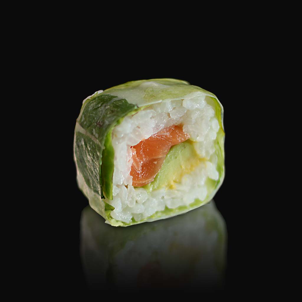 Spring Rolls sans algue, saumon et avocat du restaurant japonais Fugu sushi d'art ile de la réunion 974